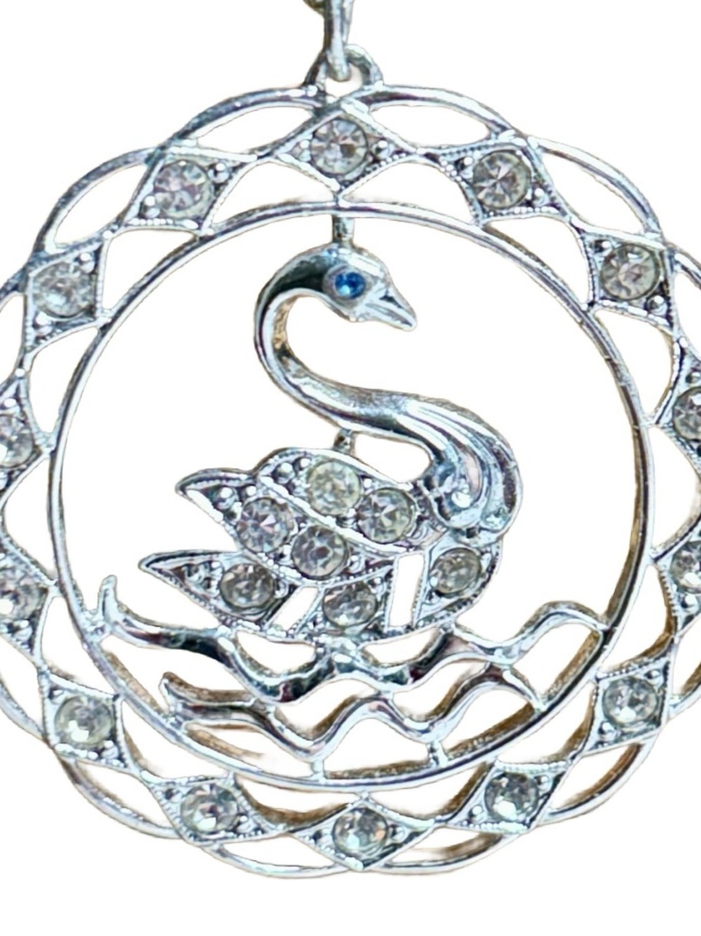 Sarah Coventry • Vintage • Swan Lake • Silver Tone • Rhinestones • Necklace